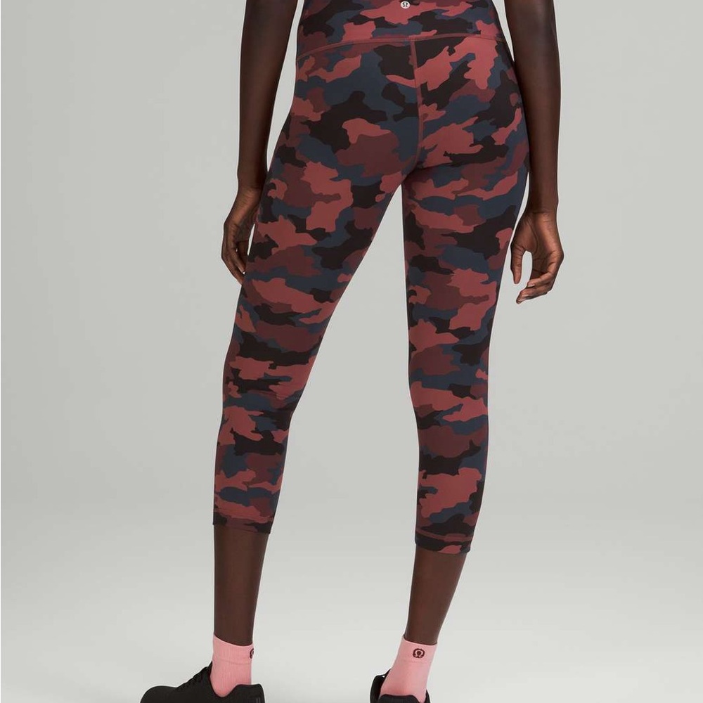 lululemon athletica Women's Burgundy & Black Camo High-Rise Leggings